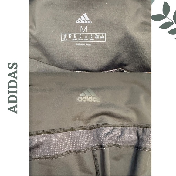 Adidas Olive Green High-Rise Compression Leggings | Activewear | Size Medium - Picture 7 of 7